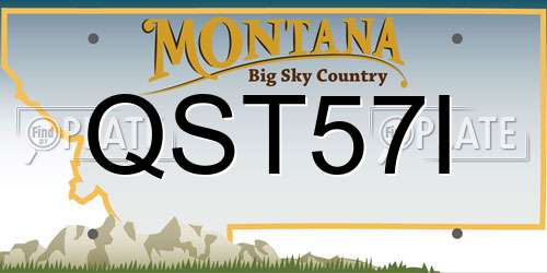 QST57I Montana License Plate