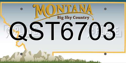 QST6703 Montana License Plate