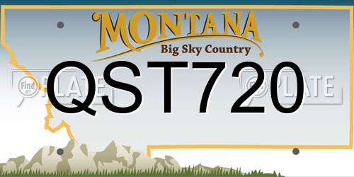 QST720 Montana License Plate