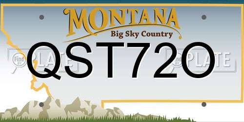QST72O Montana License Plate