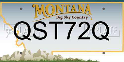 QST72Q Montana License Plate