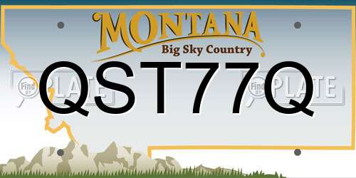 QST77Q Montana License Plate