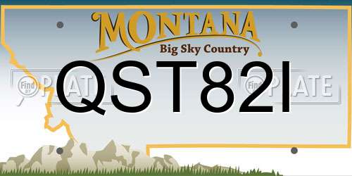 QST82I Montana License Plate