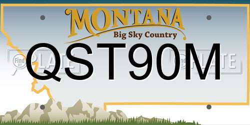 QST90M Montana License Plate