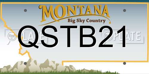 QSTB21 Montana License Plate