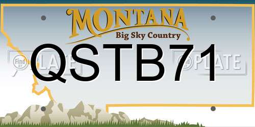 QSTB71 Montana License Plate