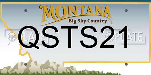 QSTS21 Montana License Plate