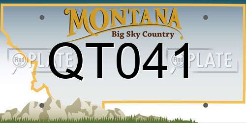 QT041 Montana License Plate