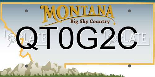 QT0G2C Montana License Plate