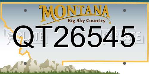 QT26545 Montana License Plate