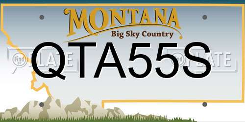QTA55S Montana License Plate