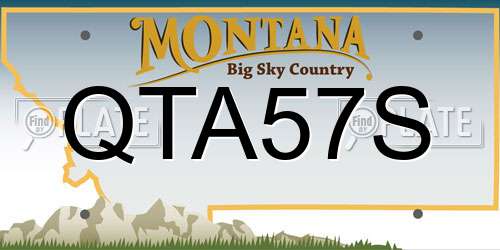 QTA57S Montana License Plate