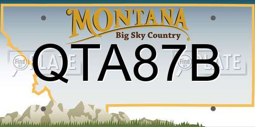 QTA87B Montana License Plate