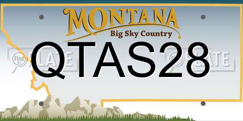 QTAS28 Montana License Plate