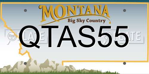 QTAS55 Montana License Plate
