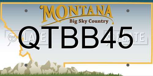 QTBB45 Montana License Plate