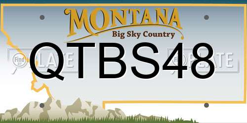 QTBS48 Montana License Plate