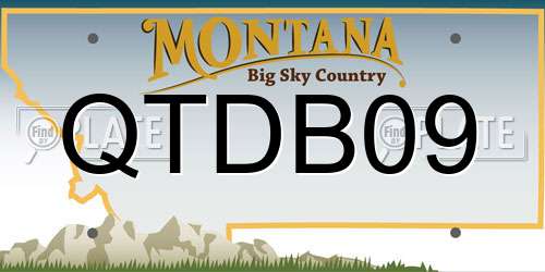 QTDB09 Montana License Plate