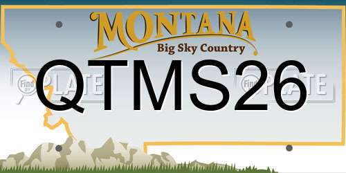 QTMS26 Montana License Plate