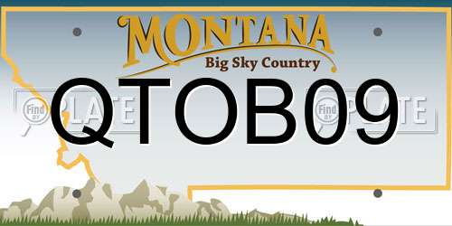 QTOB09 Montana License Plate