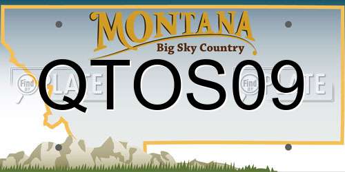 QTOS09 Montana License Plate