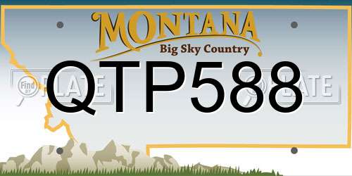 QTP588 Montana License Plate