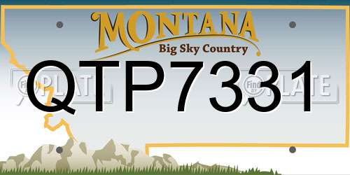 QTP7331 Montana License Plate