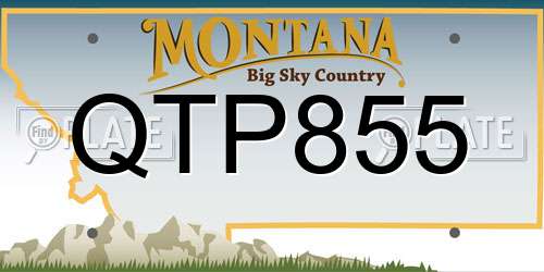 QTP855 Montana License Plate