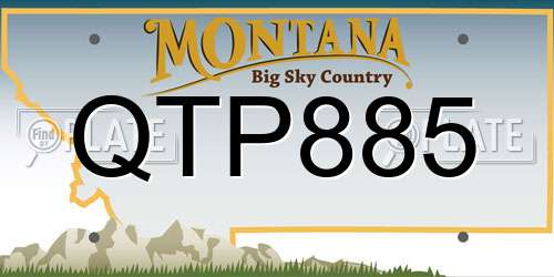 QTP885 Montana License Plate