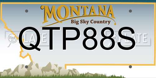 QTP88S Montana License Plate