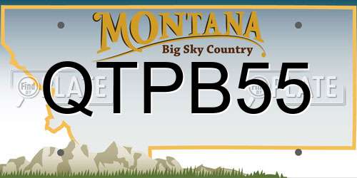 QTPB55 Montana License Plate