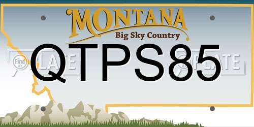 QTPS85 Montana License Plate