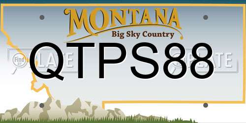 QTPS88 Montana License Plate