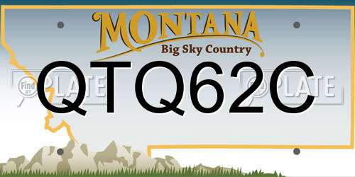 QTQ62C Montana License Plate