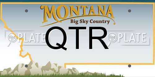 QTR Montana License Plate