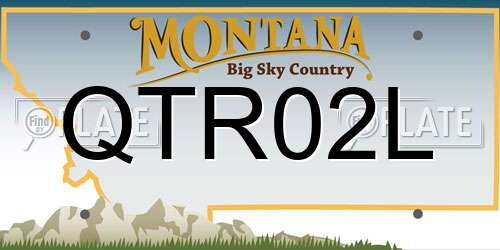 QTR02L Montana License Plate