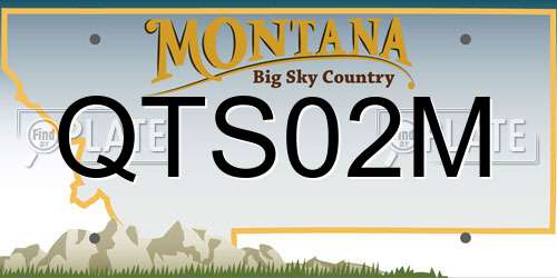 QTS02M Montana License Plate