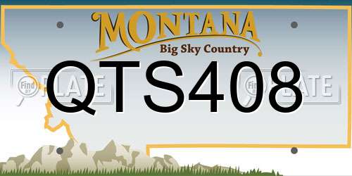 QTS408 Montana License Plate