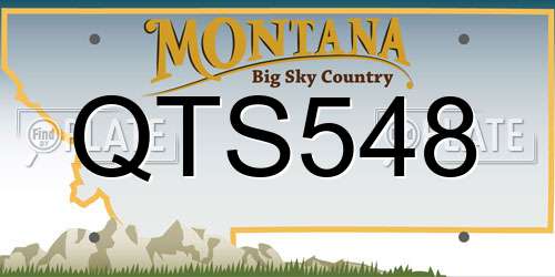 QTS548 Montana License Plate