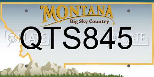 QTS845 Montana License Plate