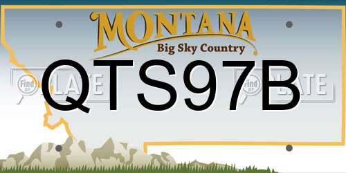 QTS97B Montana License Plate