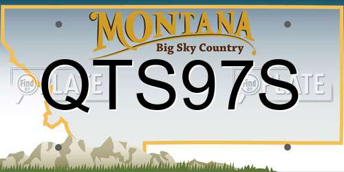 QTS97S Montana License Plate