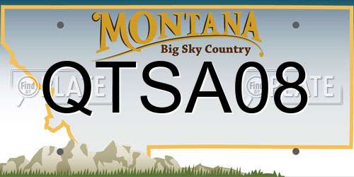 QTSA08 Montana License Plate