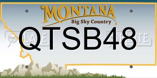 QTSB48 Montana License Plate
