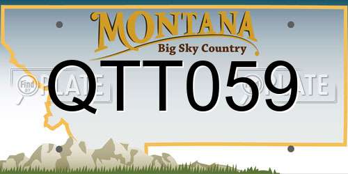 QTT059 Montana License Plate