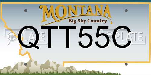 QTT55C Montana License Plate