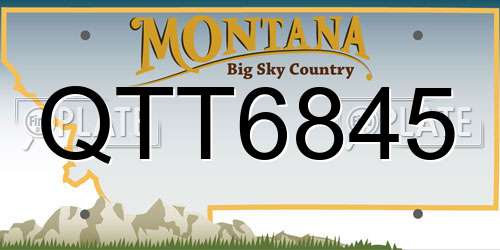 QTT6845 Montana License Plate