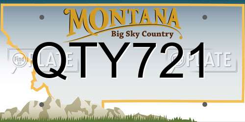QTY721 Montana License Plate