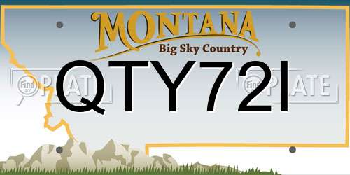 QTY72I Montana License Plate