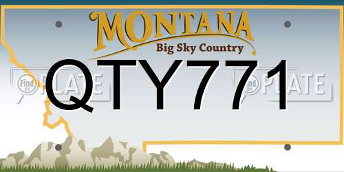 QTY771 Montana License Plate